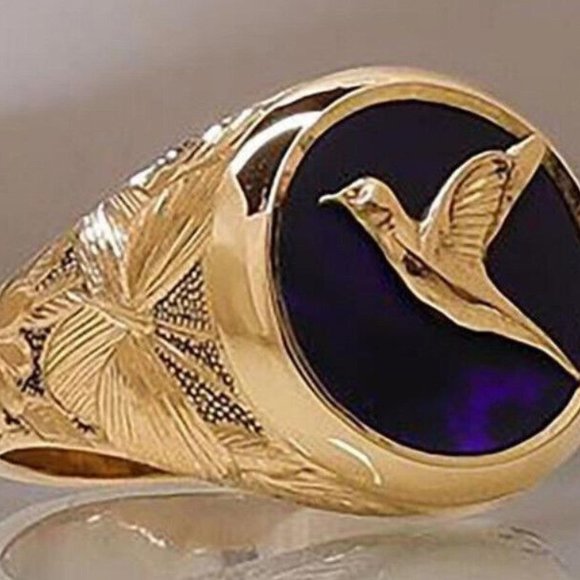 Fashion Ladies Viking 18K Gold Plated Rings Punk Party Wedding Jewelry Gift - Picture 2 of 3